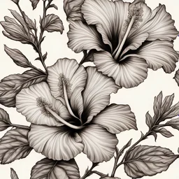 single hibiscus flower, full art, detailed intricate, outlines, realistic photo of hibscus flower