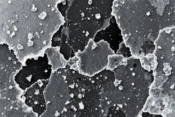 texture of ice crystal on flat surface, white on black vector