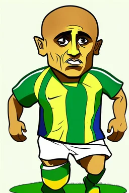 Roberto Carlos Brazilian soccer player cartoon 2d