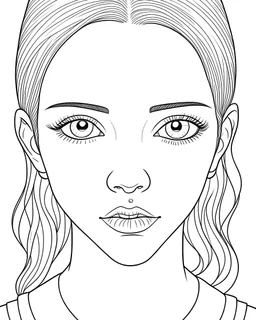 kawaii, full view, realistic face, coloring page, only draw lines, coloring book, clean line art, –no sketch, color, –ar 3:4, white background, minimalistic black lines, minimal black color, low level black colors, coloring page, avoid thick black colors, thin black line art, avoid colors, perfect shape, perfect clear lines,