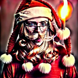 Photo, Santa Claus, pentagrams, evil wizard, fire demon, devil worshipper