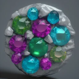 rare colorful gems, surreal max detail 8k