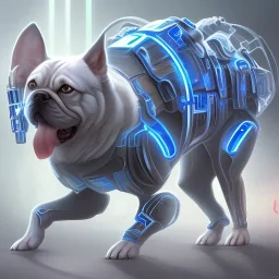 Güçlü Köpek, gelecekteki bir şehirde yaşayan bir köpek ve vücuduna birkaç tane cybernetic implant yerleştirilmiştir. Bu sayede, güçlü bir fiziksel güce sahip olmuştur ve hızlı koşabilir. Güçlü Köpek ayrıca, yüksek teknolojili bir silah kullanabilir ve zekâsı sayesinde, birçok zorluğu aşabilir.