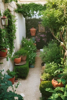 A tiny secret Mediterranean garden