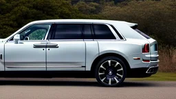 Rolls royce cullinan Wearing pants, Rear View, 4K, Ultra Detailed