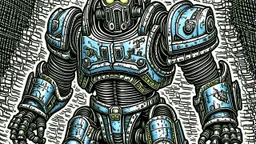 power armor comic style