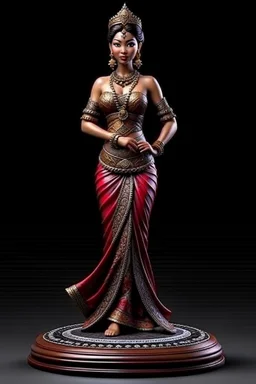 tabletop role-playing miniature of a beautiful women Indonesia. full body. concept art hyperrealism, 4k, realistis