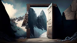 huge door in side mountain