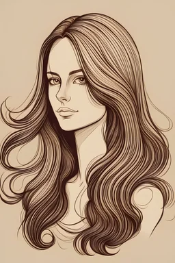 wanita cantik dengan rambut panjang terurai