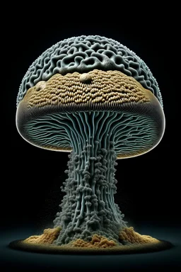 A mushroom rebuilding a human brain