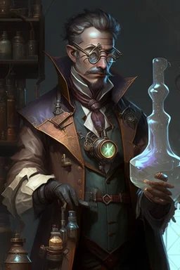 humane male artificer alchemist aristocrat engineer