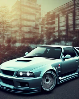 potrait of skyline r34 vector