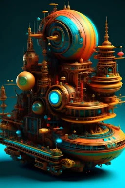 retro futuristic gadgets and gizmos, mechanical forms, colorful gadgets, fantastic items mesmerizing, , abstract 3 d artwork, maximalism digital art, junk, fantasy. intricate, hypermaximalistic, surreal material, organic mechanical shapes, many pipes, acrylic art, perfect maximalistic composition by Android Jones, Beeple, Winkelmann, masterpiece, hyper-detailed, dan mumford, Albert Bierstadt, octane render, a masterpiece