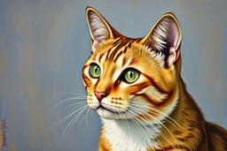 Portrait of a cat by Van Gogh