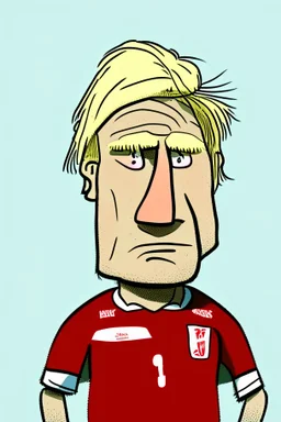 Erling Braut Holland Norwegian football player, cartoon 2d