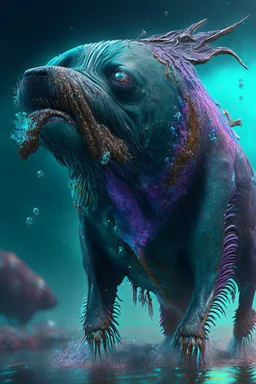Whale dog ostrich Wolverine mutant alien,FHD, detailed matte painting, deep color, fantastical, intricate detail, splash screen, complementary colors, fantasy concept art, 32k resolution trending on Artstation Unreal Engine 5