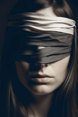 volto deforme di donna bendato