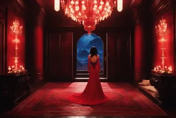 (high res photo in the style of Orion, by Masamune Shirow) (photo from a movie by Quentin Tarantino) **Adventure Title: The Devil’s Invitation** You awaken in a place that feels both impossible and familiar. The room is elegant, timeless, and bathed in crimson candlelight. There are no doors, no windows, and no signs of how you arrived. A strange calm settles over you as fragments of your past drift through your mind — choices made, chances missed, desires left unexplored. A figure waits acr