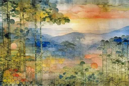 Cloud Forest, wet color, season of mists and mellow fruitfulness, juicy and enchanting dusk Modifiers: intricate beautiful watercolor Paul Klee mysterious muted colors Edward Burne-Jones translucent Odilon Redon Delicate beautiful intricate beautiful intricate intricate intricate beautiful intricate