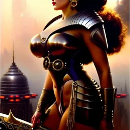 portrait beautiful face Retro Futuristic Pin-Up, busty,ancient metal armor balanciaga fashion clothe painting by gaston bussiere, greg rutkowski, yoji shinkawa, yoshitaka amano, tsutomu nihei, donato giancola, tim hildebrandt, oil on canvas, cinematic composition, extreme detail,fit full head inside picture,16k