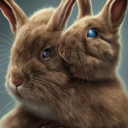 Epic photo of an Evil humanoid rabbit, hyper realistic