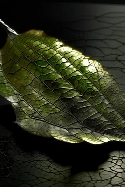 Organic leaf became metallic