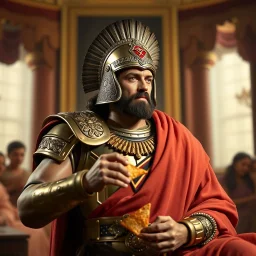 Alexander the Great stars in a television commercial for Doritos