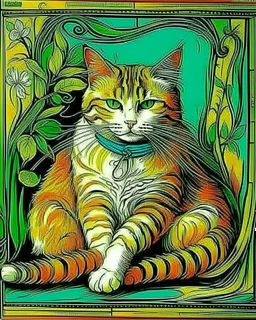 Portrait of a cat by Van Gogh