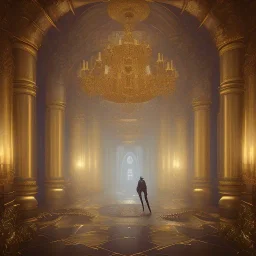 The magic king standing in his palace, mysterious, soft lighting, unreal engine 5 volumetric lighting, intricate details, realistic style, 8k resolution