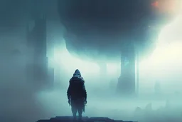 mist, clouds, city, sci-fi, person, exoplanet, epic