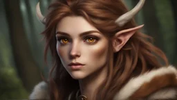 construct human druid with brown hair hazel eyes fair skin
