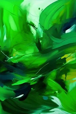 Green No. 24; abstract art