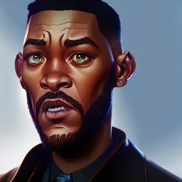 portrait, will smith from 'Men in Black', dynamic lighting, 8k, ultra detailed