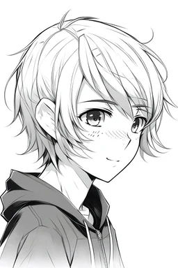 cute anime profile picture black and white tomboy