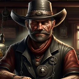 wild west clean surgeon grimdark realistic