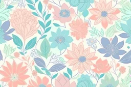 JAPANESE TRADITIONAL FLORA PASTEL theme PATTERN