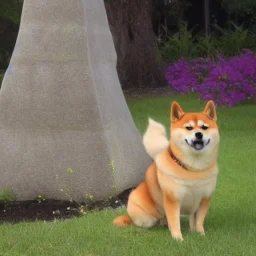 shiba inu heavenly aspect, glowing aura