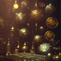 3d map of treasure, steampunk, unreal 5, octane render, cinema4d, dynamic lighting, dramatic lighting, 4k, redshift render, highly detailed, hyper realistic,center camera