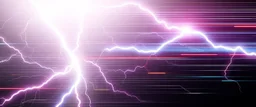 lightning and electricity streaming across composition left to right, behind is a bunch of stripes inspired by modern wrap graphics to convey speed