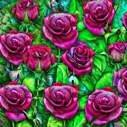 the most stunning, iridescent roses near cobblestone path, garden, vibrant, intricate, ultra-fine detail, 8k, sharp, crisp, high-quality, 3d, realistic, digital art, detailed matte, brian froud, howard lyon, selina french, anna dittmann, annie stokes, lisa parker, greg rutowski