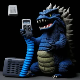 Godzilla kawaii calling phone using a nokia