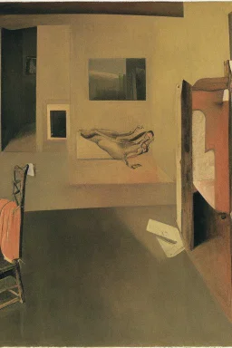 a chimera in a liminal room depicted by balthus