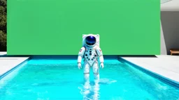 an astronaut on swimming pool, minimalist house background, cinematic aesthetic, digital art, green colour --ar 3:4 --v 5.2 Job ID: 1896b954-82b4-4d9a-8c66-98aed2fc67e9