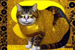 Katze wie goldene Adele von Klimt