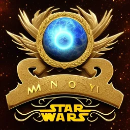 logo with only the letters 'STAR WARS', atmospheric, intricate, epic fantasy, ornate, 3D, cinematic lightning, glow effect, 128K