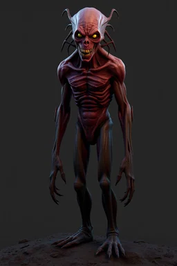 humanoid monster for a horror , silent hill style, creepy, 3d model, t-pose, full lenght