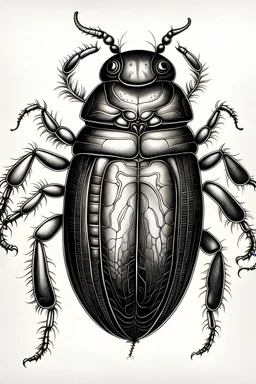 scarabee dessin simple encre de chine