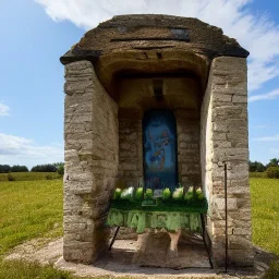 altar de resureccion para videojuegos 3d en el campo