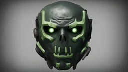 ghost mask from call of duty that made of 1100010001111001 make the nombers green and the back grownd black 2d