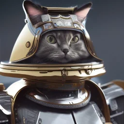 beautiful smooth realistic Japanese samurai robot cat body, run on dark cosmos background, cat еye, extremely sharp detail, finely tuned detail, ultra high definition, 8 k, unreal engine 5, ultra sharp focus, accurate sword wings, positive smile